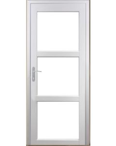 Bloc Porte Kenya Blanc Vitrage transparent H204 x L73 Poussant Droite Côtes Tableau