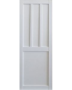  Porte Coulissante Atelier 2 Panneaux Blanc Avec Meneaux H204 x L83 + serrure à condamnation