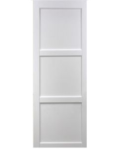 Porte Coulissante Korya Blanc 3 panneaux H204 x L73 et 2 Coquilles