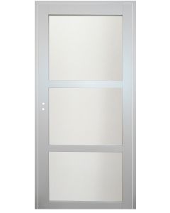 Bloc Porte Greyria Gris Clair RAL7035 Vitree H204 x L73 Poussant Droite Cotes Tableau