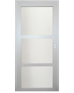 Bloc Porte Greyria Gris Clair RAL7035 Vitree H204 x L73 Poussant Gauche Cotes Tableau