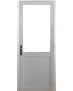 Bloc Porte Atelier BLANC sans meneau H204 x L83 Poussant Droite Cotes Tableau