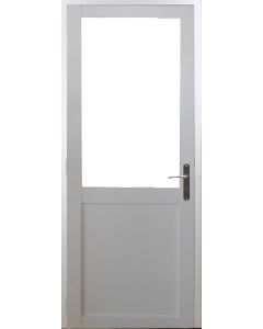 Bloc Porte Atelier BLANC sans meneau H204 x L83 Poussant Gauche Cotes Tableau