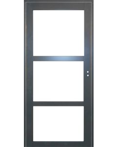 Bloc Porte Blakeria RAL7016 Vitrage transparent H204 x L73 Poussant Gauche Côtes Tableau