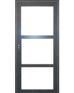 Bloc Porte Blakeria RAL7016 Vitrage transparentH204 x L83 Poussant Droite Côtes Tableau