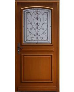 Porte d'entree Bois vitree, Carat, H,215xl,90  p, droit + Poignée Et Barillet (ref 010403FP)  Cotes Tableau 