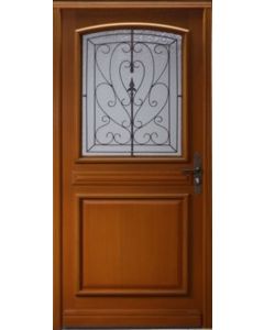 Porte d'entree Bois vitree, Carat, H,215xl,90  p,gauche + Poignée Et Barillet (ref 010403FP) Cotes Tableau 